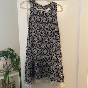 Navy & White Dress